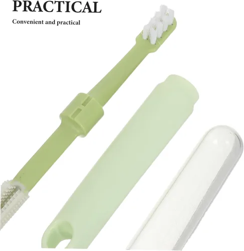 Vista 3 de PET Toothbrush Set, Double Headed Gentle Cleaning, 3pcs ABS Tpr