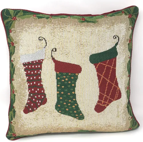 Vista 14 de Tache 6250-CC - Funda de cojín tejida para cojín festivo con diseño floral de Navidad, diseño floral, color rojo, 1 pieza de 16 x 16 pulgadas