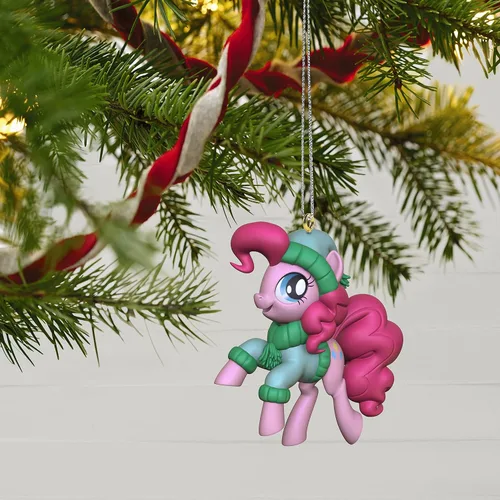 Vista 6 de Hallmark Keepsake Adorno navideño de plástico 2022, Hasbro My Little Pony Pinkie Pie