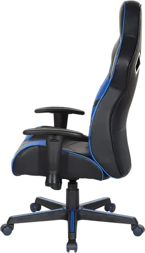 Vista 8 de OSP Home Furnishings Vapor - Silla ergonómica ajustable de piel sintética con respaldo alto y asiento de resorte helicoidal y flujo de aire