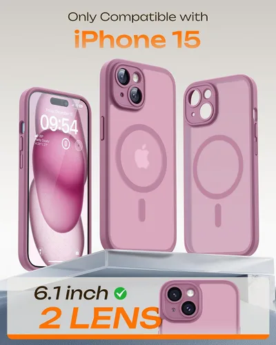 Vista 432 de TOCOL Funda para iPhone 11, compatible con Magsafe, protección completa de cámara, imanes integrados, protección contra caídas, funda translúcida
