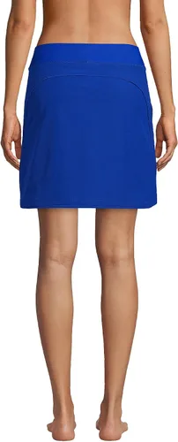 Vista 2 de Lands' End Falda de natación para mujer, de secado rápido, con cintura elástica, Azul (Electric Blue)