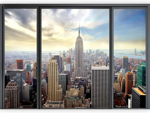 Vista 9 de artgeist Mural de pared prémium de Nueva York, 79 x 55 pulgadas, papel tapiz no tejido, decoración de pared de vellón, impresión fotográfica, diseño