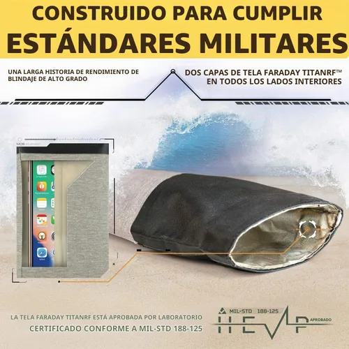 Vista 5 de Mission Darkness Dry Shield Faraday - Funda seca delgada impermeable para teléfonos celulares + forro de blindaje RF, bloqueo de señal, antirastreo