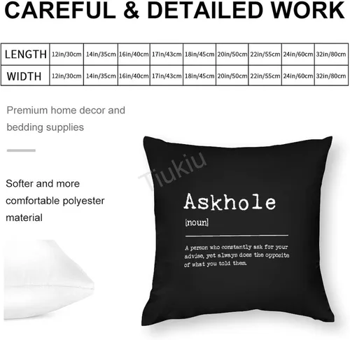 Vista 2 de AskholeThrow Fundas de almohada de 14 x 14 pulgadas, definición de agujero de Askhole, decoración cuadrada decorativa para sofá, cama y sofá