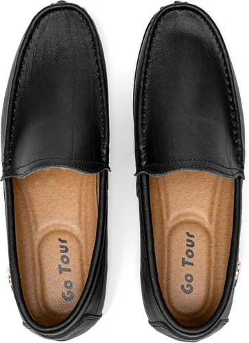 Vista 2 de Go Tour Mocasines casuales de cuero para hombre