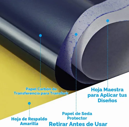 Vista 2 de 100 hojas de papel de transferencia de tatuajes, kit de plantillas de tatuaje 8 1/4 "x 11 3/4