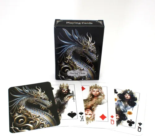 Vista 9 de Naipes Autumn Maiden, cubierta de tamaño de póquer de fantasía, cubierta temática de otoño, cartas de coleccionista únicas