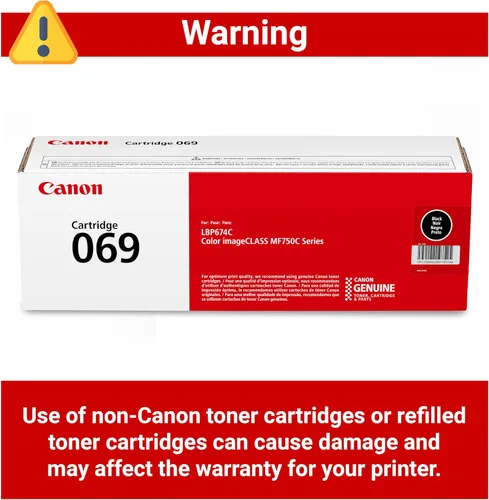 Vista 4 de Canon Cartucho de tóner negro 069 original compatible con MF753Cdw, MF751Cdw, LBP674Cdw, (paquete de 2)