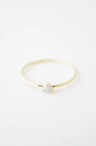 Vista 2 de HONEYCAT - Anillo de cristal de ópalo minimalista, joyería delicada