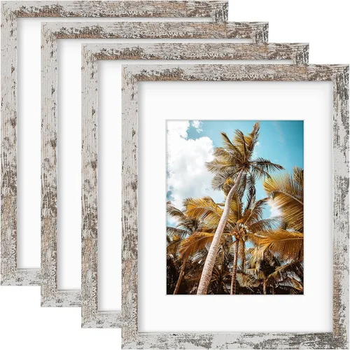 Vista 66 de Frametory, Marco de fotos de 11 x 14 pulgadas con paspartú para fotos de 8 x 10 pulgadas, moldeado ancho de vidrio de alta definición, accesorios