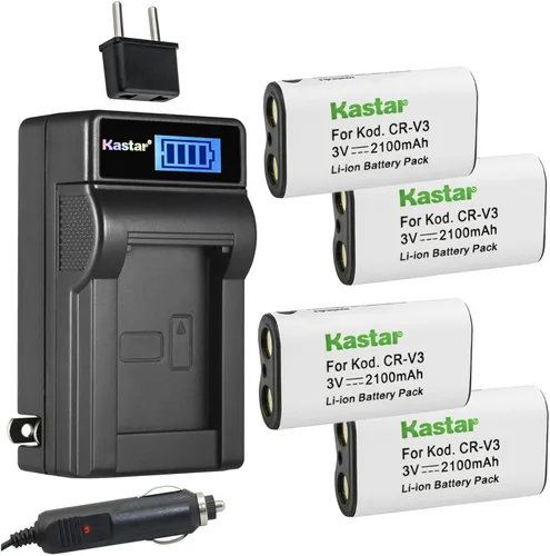 Vista 7 de Kastar CR-V3 - Cargador de batería LCD de CA compatible con Sanyo Xacti DSC-SX550, Xacti DSC-SX560, Xacti DSC-X100, Xacti DSC-X110, Xacti DSC-X200