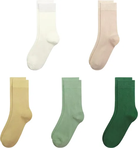 Vista 23 de SERISIMPLE Calcetines de bambú de viscosa para niños, calcetines escolares antiolor para niños y niñas, uniforme, ligeros, con costuras planas, 5