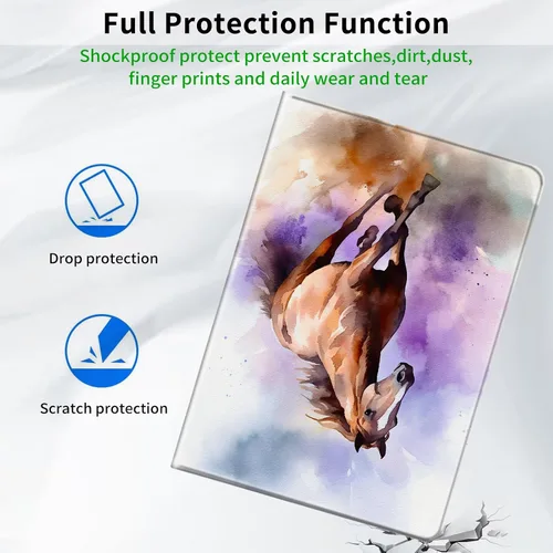Vista 28 de Funda para tablet Kindle Fire 7 2019/2017 lanzamiento 9ª/7ª generación 7 pulgadas, ligera, protectora de piel sintética, cubierta inteligente