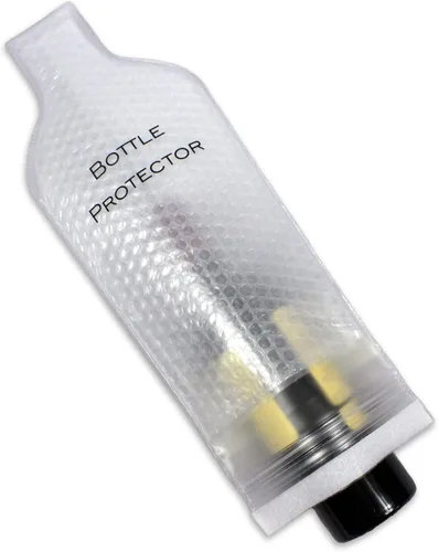 Vista 8 de Protector de botella de vino reutilizable para viajes (paquete de 2) – Bolsas de vino con doble cojín de burbujas de aire interior y exterior a 2
