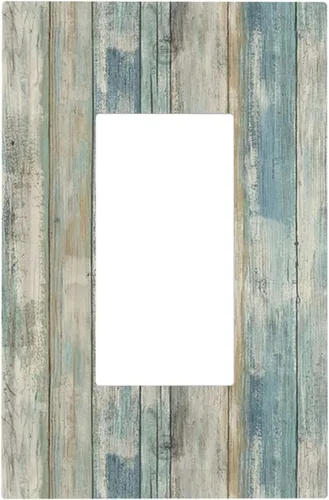 Vista 112 de Placa de Pared en Blanco de 1-Gang Sin Dispositivo Beige Lindo Vintage Boho de los 70s Hongo Fungus Planta Floral Botánica Libélula Interruptor
