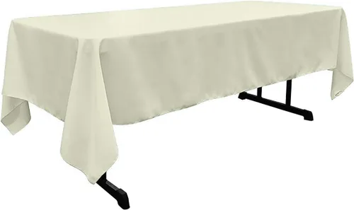 Vista 48 de New Creations Fabric & Foam Inc - Mantel rectangular de popelina de poliéster de 60 pulgadas de ancho por 120 pulgadas de largo. (Avocado)
