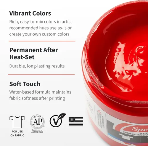 Vista 2 de Speedball 004800 Tinta de serigrafía de tela opaca, 8 fl. oz., Black Pearl