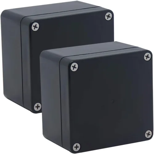 Vista 19 de Caja de Proyecto ABS Cajas Eléctricas Negras IP65 Caja Impermeable para Exteriores Caja de Conexiones Electrónicas Caja de Alimentación con Remates