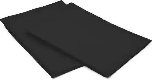 Vista 2 de Amazon Basics Juego de 2 Fundas de Almohada Estándar - Microfibra Ligera, Súper Suave de Fácil Cuidado, Negro, 30" L x 20" A, Almohadas No Incluidas