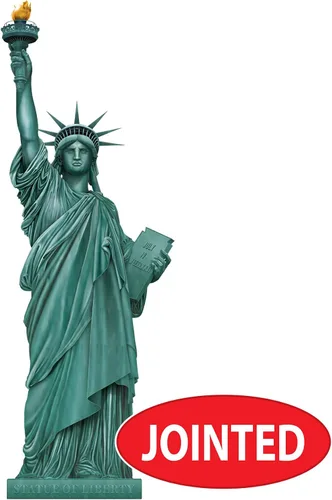 Vista 3 de Beistle Juego de 2 accesorios para fotos de la estatua de la libertad recortados articulados, decoraciones de pared de la ciudad de Nueva York