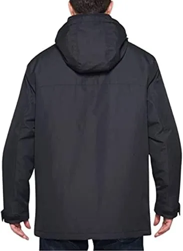 Vista 2 de Chaqueta elástica de doble capa resistente a la intemperie para hombre (negro, S), Negro