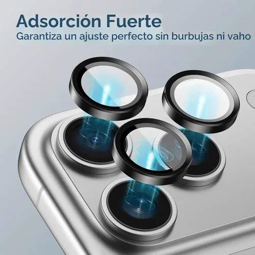 Vista 7 de Protector de lente de cámara para iPhone 17 Pro Max, vidrio templado 9H con marco de aleación de aluminio, compatible con iPhone 17 Pro/16 Pro