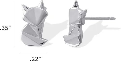 Vista 5 de Boma Joyería de plata de ley con diseño de zorro de origami Poliéster