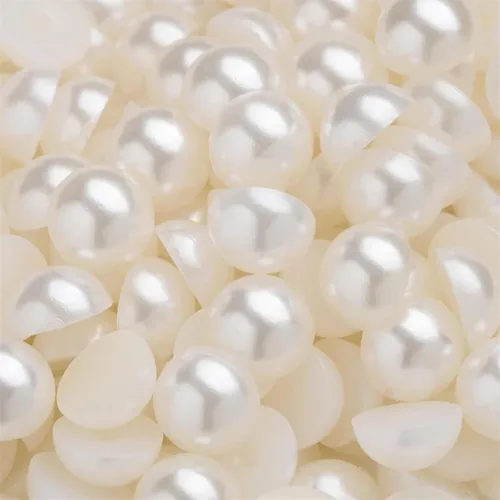 Vista 11 de 5000 PIEZAS de 4mm de Perlas Planas para Artesanía Oro, Perlas de Media Ronda de Imitación a Granel para Proyectos de Manualidades, Perlas de Parte