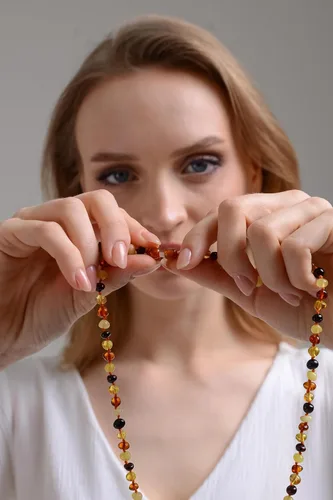 Vista 38 de Amber Necklace for Women - HandMade Baltic Jewelry for Adult - 18 inch - 100% Genuine