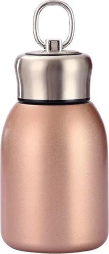 Vista 12 de Mini botella de agua aislada al vacío de acero inoxidable para bebidas frías y calientes, taza de café de viaje 10.2 oz /10.1 fl oz (negro)