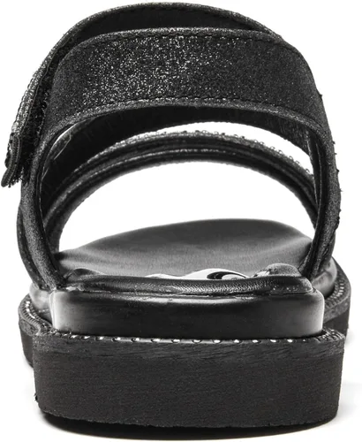 Vista 4 de DADAWEN Sandalias de verano para niñas con diamantes de imitación y puntera abierta con purpurina para exteriores (bebésniños pequeñosniños grandes)