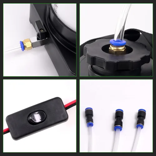 Vista 6 de leaptrend Extractor de vacío de aceite eléctrico (no manual), bomba extractora de líquido cambiador de aceite con encendedor de cigarrillos y clip