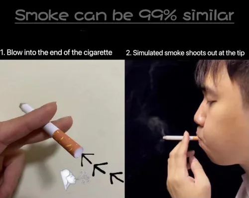 Vista 6 de CLESEN Cigarrillos falsos, cigarrillos falsos de 3.25 pulgadas (paquete de 24), humo de soplo, cigarrillos de imitación con un aspecto realista