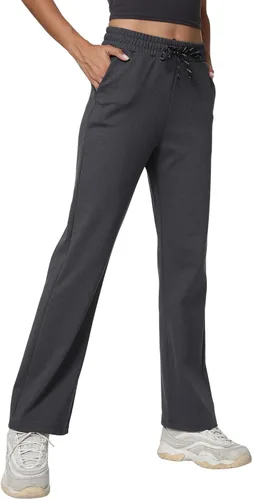Vista 4 de Haowind Pantalones deportivos para mujer con bolsillos, ligeros, para entrenamiento, atletismo, correr, gimnasio, descanso, pantalones casuales