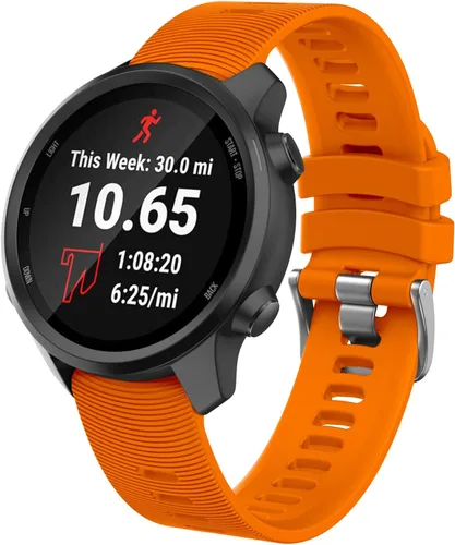 Vista 16 de ISABAKE - Correa de reloj de 0.787 in para Garmin Forerunner 245 645/Vivoactive 3/Venu Sq Negro