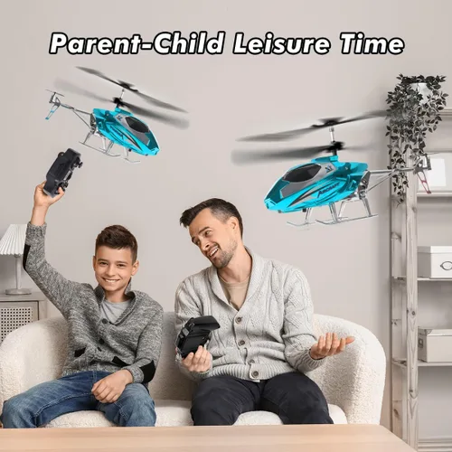 Vista 5 de VATOS Helicóptero RC para niños, helicóptero de control remoto de 2.4G con luz LED para niños de 12 años en adelante, altura fija, despegue con una