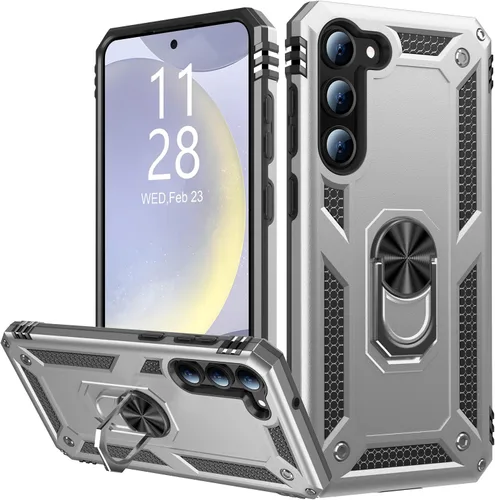 Vista 44 de IKAZZ Funda para Galaxy S21, Grado Militar Resistente a Golpes de Servicio Pesado Cubierta Protectora para Teléfono Pasa Prueba de Caída de 16 pies