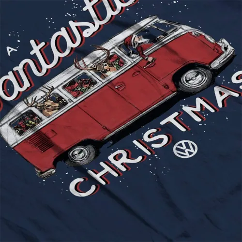 Vista 5 de Volkswagen Have A Vantastic Christmas Camper - Camiseta para hombre