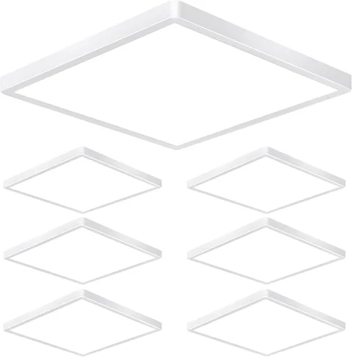 Vista 10 de Lámpara de techo LED empotrada de 12 pulgadas, 24 W, 3000 K/4000 K/6000 K, luz de techo LED ajustable, 2800 lm para dormitorio, cocina, pasillo