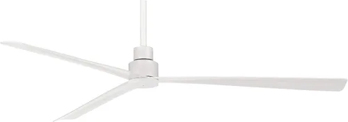 Vista 6 de Minka-Aire F786-BNW Ventilador de techo simple de 44 pulgadas para exteriores de 3 aspas con motor de CC en acabado húmedo de níquel cepillado