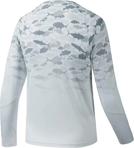 Vista 2 de BASSDASH Camiseta de pesca de manga larga para jóvenes UPF50+ camuflaje con protección UV de secado rápido