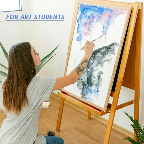 Vista 6 de Herramientas de arte de cuchillo de paleta de 5 piezas con mango de cuchillo de madera Material para pintar lienzo y cuchillo de paleta para pintura