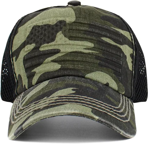 Vista 182 de KBETHOS Tactical Operator Collection USA Fishing Mesh Ballcap Flag Patch America Outdoors Trucker Baseball Cap