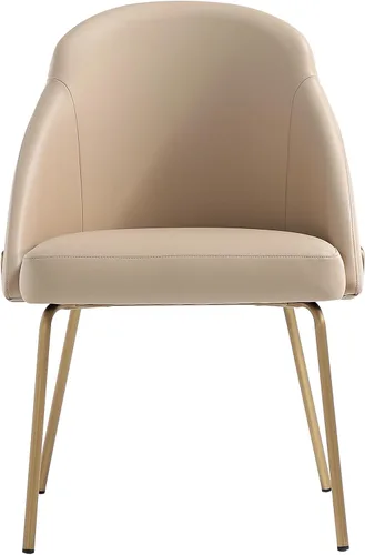 Vista 20 de Manhattan Comfort Gracie - Juego de 1 sillas de comedor modernas de piel sintética, asiento tapizado de piel sintética, patas de acero, espuma