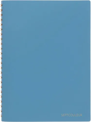 Vista 6 de Maruman Septcouleur - Cuaderno de espiral, 200 páginas, cuadrícula A6 de Blanco
