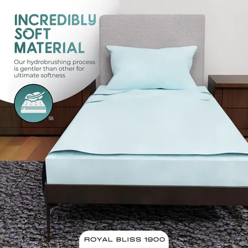 Vista 8 de Ropa de cama tamaño Twin - Juego de 3 piezas - Bolsillos profundos - Sábanas refrescantes - Suaves y cómodas para uso en todas las estaciones Aqua