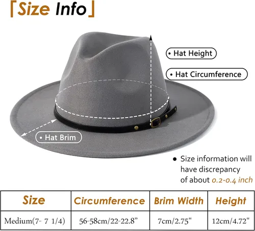 Vista 61 de Lisianthus - Sombrero con cinta con hebilla de ajuste, para mujer, modelo Fedora