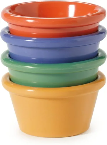 Vista 59 de G.E.T. RM-400-MIX Pack de 4 Ramequines de Colores Mardi Gras 4 oz. Ramekin, Resistente a Romper, Apto para Lavavajillas, Plástico Melamina Surtido