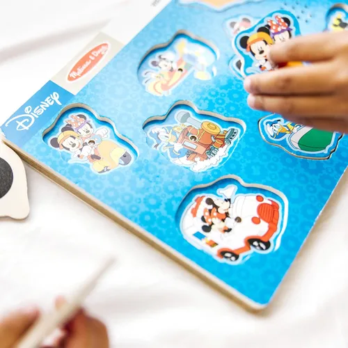 Vista 7 de Melissa & Doug Disney Mickey Mouse and Friends Vehicles Sound Puzzle (8 piezas)